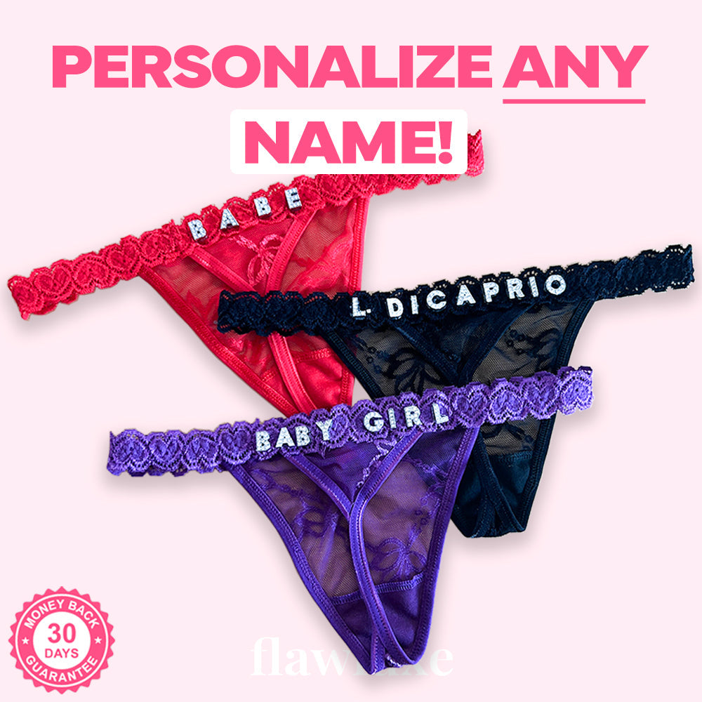 Seductive Name Thong + FREE Matching Bra