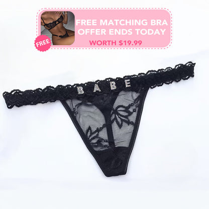 Seductive Name Thong + FREE Matching Bra