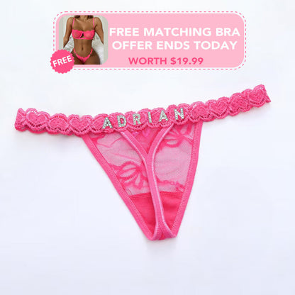 🎁 Seductive Name Thong + FREE Matching Bra (100% off)