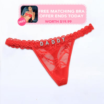 Seductive Name Thong + FREE Matching Bra